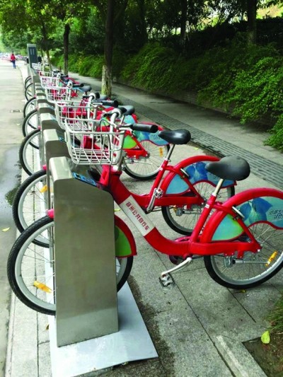 公共自行車亮相仙城