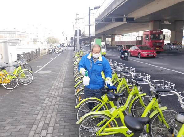 蘇州市區(qū)公共自行車24小時(shí)正常運(yùn)營(yíng)3400個(gè)站點(diǎn)全面消毒