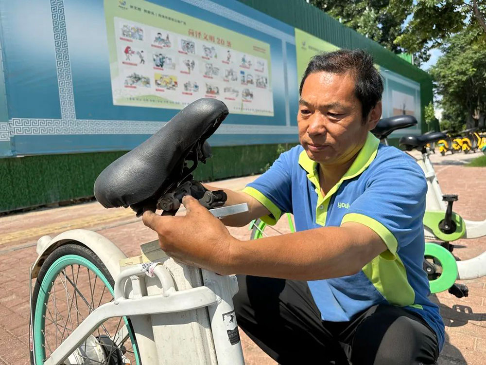 每天檢修200余輛故障車(chē)確保市民騎行安全