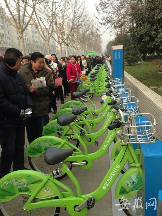安徽倡導(dǎo)低碳出行：阜陽每平方公里投一百輛公共自行車