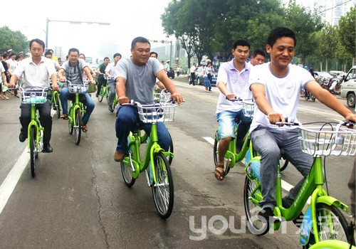 棗莊市山亭區(qū)倡導低碳出行建城市公共自行車系統(tǒng)